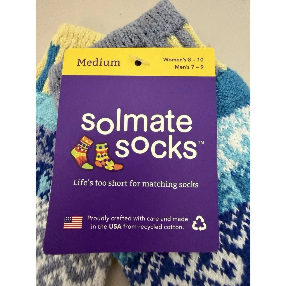 Solmate Knit Socks Elements AIR Adult Uni Colorful Patchwork  Made in USA New M